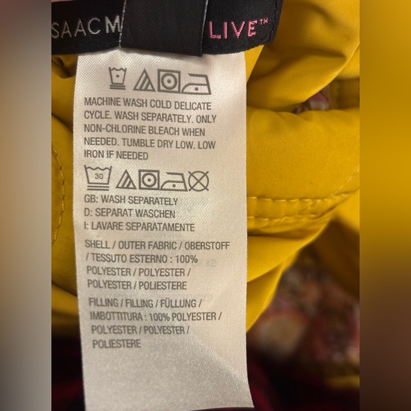 Isaac Mizrahi Women's Floral Reversible Quilted Teddy Jacket - Yellow and Pink - Picture 7 of 10